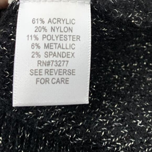 Apt 9 Size Small Metallic Black Ruffled Cardigan Whimsigoth Fairy Dark Romantic - Picture 6 of 7